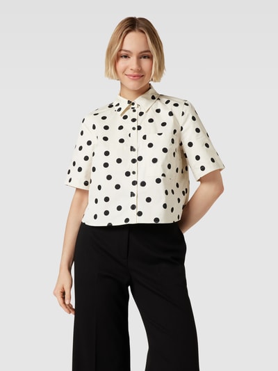 JAKE*S STUDIO WOMAN Cropped Hemdbluse mit Polka Dots Offwhite 4