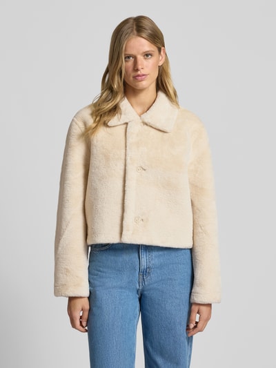 Review Kurtka z obszyciem ze sztucznego futra Złamany biały 6