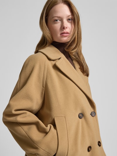 Marc O'Polo Regular Fit Wolljacke mit doppelreihiger Knopfleiste Hellbraun 3