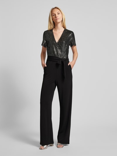 Christian Berg Cocktail Jumpsuit met strikceintuur Zwart - 4