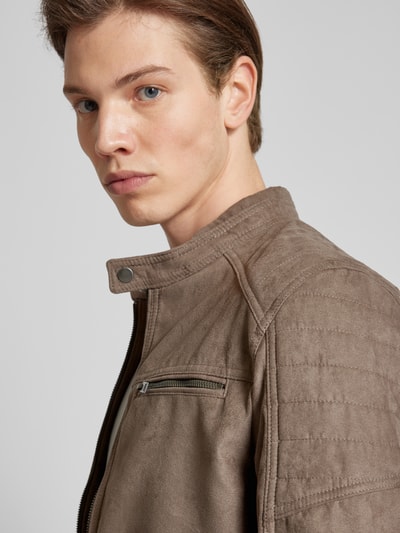 Jack & Jones Jack met ritssluiting, model 'ROCKY' Taupe - 3