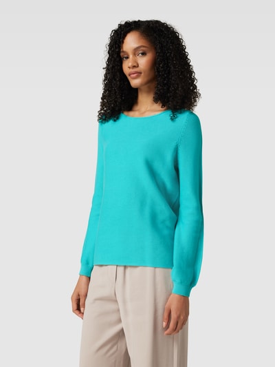 Christian Berg Woman Gebreide pullover met boothals Lagune - 4