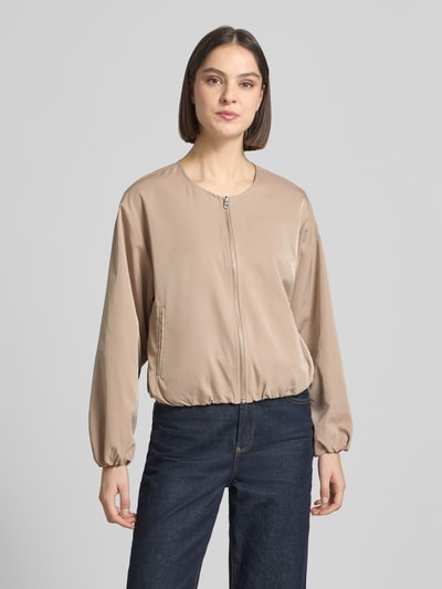 FREE/QUENT regular fit jack met ronde hals model 'Rachel' Beige - 4