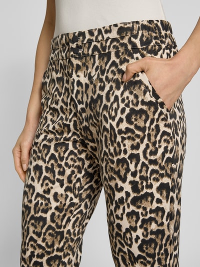 FREE/QUENT Spodnie wąskie z elastycznym pasem model ‘NANNI’ Jasnobrązowy 3