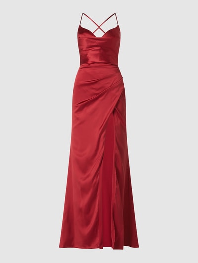 Luxuar Abendkleid aus Satin  Bordeaux 1