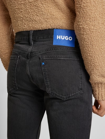 Hugo Blue Regular Fit Jeans im 5-Pocket-Design Modell 'Ash' Dunkelgrau 3