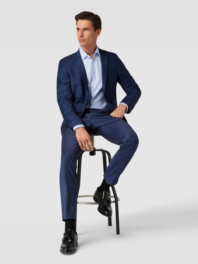 DIGEL Stoffen broek met persplooien, model 'Franco' Marineblauw - 1