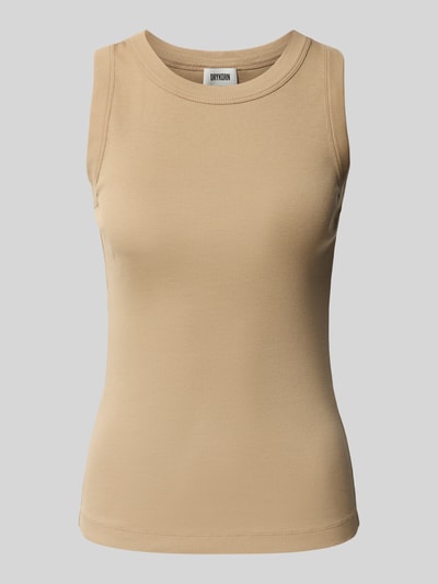 Drykorn Tanktop in riblook, model 'OLINA' Beige - 2