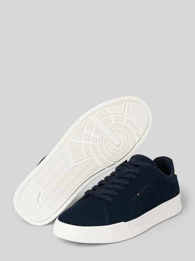 Tommy Hilfiger Lage sneakers van suède, model 'COURT CORE' Donkerblauw - 4