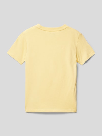 Polo Ralph Lauren Kids T-shirt met labelstitching Lichtgeel - 3