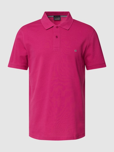 Christian Berg Men Poloshirt mit Label-Stitching Pink 2