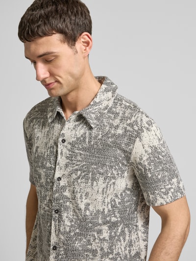 Samsøe Samsøe Regular fit vrijetijdsoverhemd met platte kraag, model 'KVIST' Middengrijs gemêleerd - 3