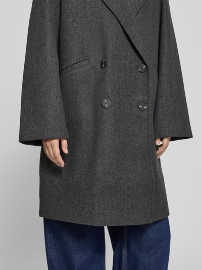 ONLY Płaszcz o kroju oversized z kołnierzem z połami model ‘BLAKE’ Antracytowy 3