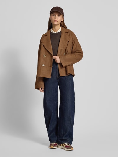 Only Kurtka o kroju regular fit z dwurzędową listwą guzikową model ‘NANCY LIFE’ Camel 1