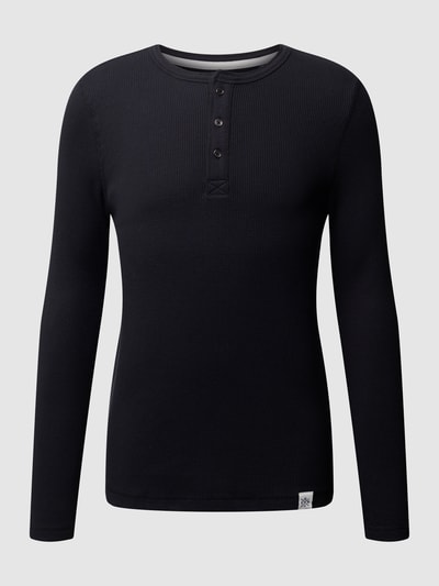 MCNEAL Serafino-Shirt mit Waffelstruktur  Black 2