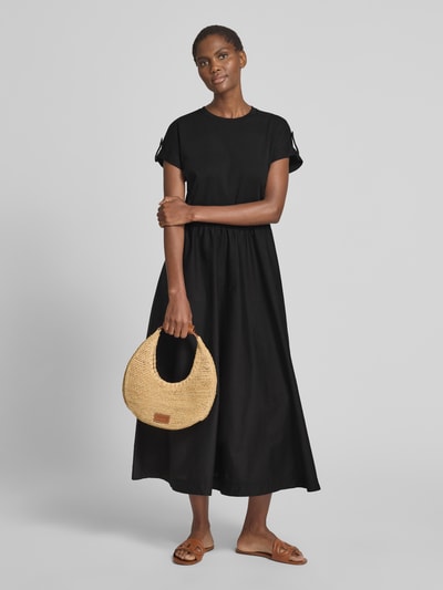 Tommy Hilfiger Fit-and-flare midi jurk met goudkleurige knopen  - 1