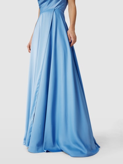 V.M. Abendkleid mit Wasserfall-Ausschnitt Hellblau 3