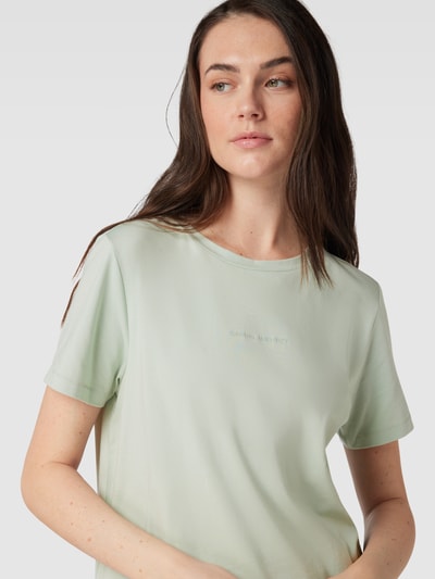 comma Casual Identity T-shirt met ronde hals Mintgroen - 3