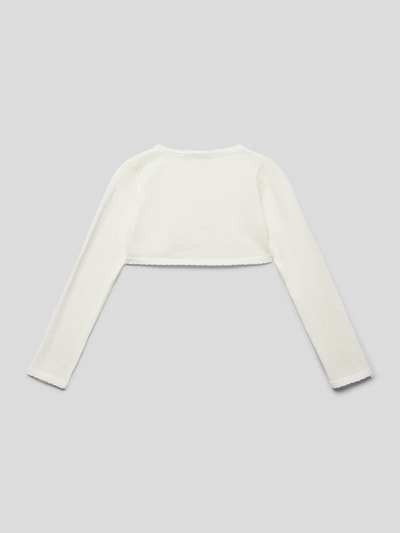 Happy Girls Bolero aus Effektgarn mit Muschelsaum Offwhite 3