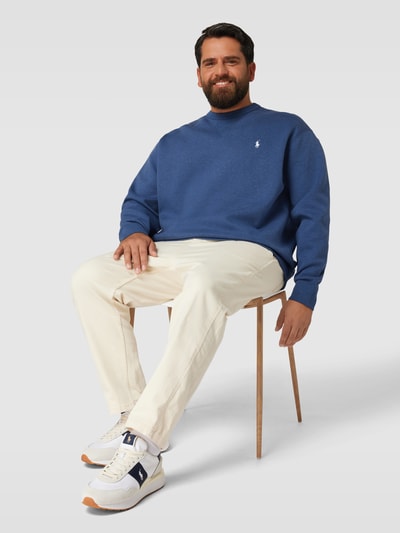 Polo Ralph Lauren Big & Tall PLUS SIZE Sweatshirt mit Logo-Stitching Blau Melange 1