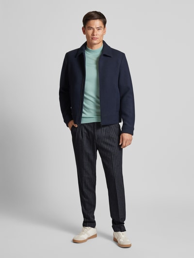 Scotch & Soda Spodnie o kroju slim fit z zakładkami w pasie Antracytowy 1