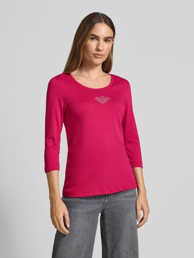 Christian Berg Woman Bluzka z długim rękawem zdobiona kamieniami Fuksjowy 4