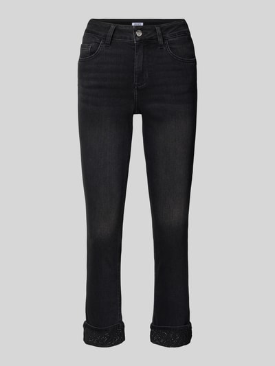 Produktfoto, Jeans met steekzakken Model 'MONROE' van Liu Jo White, skinny fit, mix van katoen en lyocell, donkergrijs.