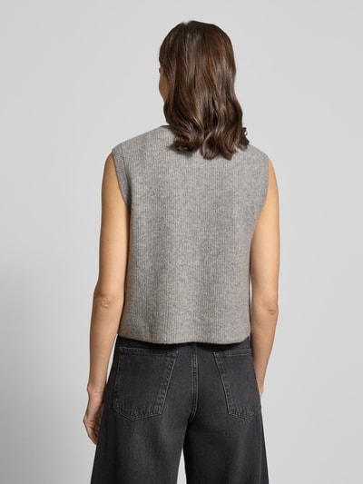Oui Mouwloos vest met ronde hals en knoopsluiting Middengrijs - 5