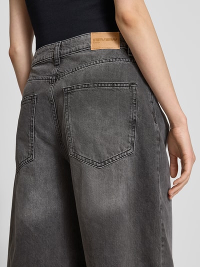 Review Baggy Fit Jeans Shorts im 5-Pocket-Design - Jorts Dunkelgrau 3