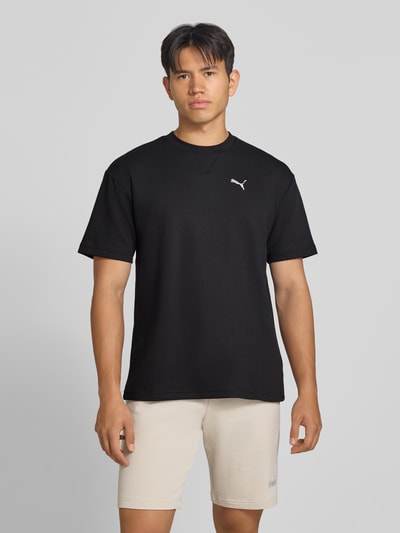 PUMA Performance Relaxed Fit T-Shirt aus reiner Baumwolle Modell 'ESS ELEVATED' Black 4
