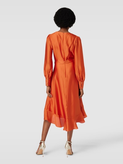 Swing Cocktailkleid in Wickel-Optik Orange 5