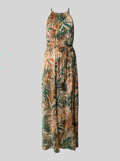 Apricot Maxikleid mit Bindegürtel Oliv 2