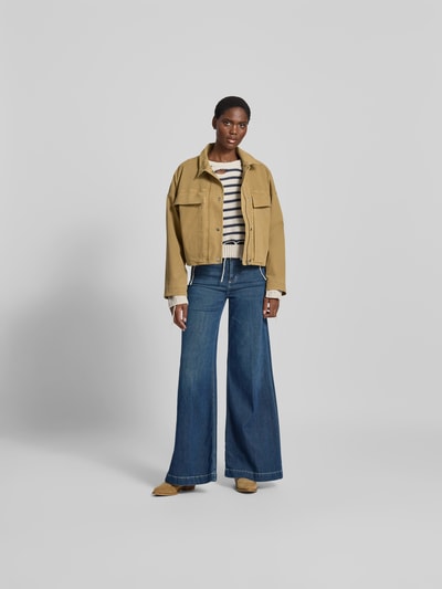 Closed Relaxed Fit Jacke mit Stehkragen Beige 1