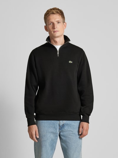 Lacoste Gebreide pullover met opstaande kraag Zwart - 4