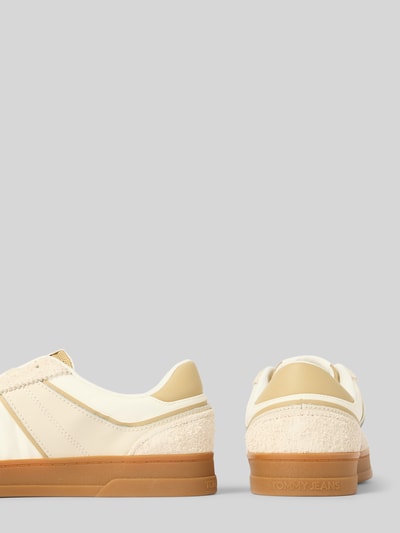 Tommy Jeans Low Top Sneaker aus reinem Leder Beige 2