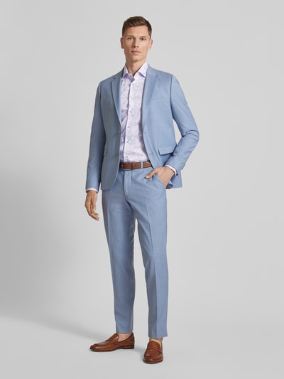 Eterna Slim fit zakelijk overhemd met paisleymotief Rosé - 1