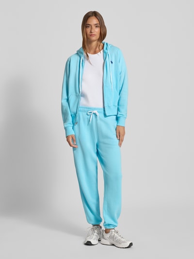 Polo Ralph Lauren Spodnie dresowe o kroju regular fit z tunelem model ‘Knit’ Turkusowy 1