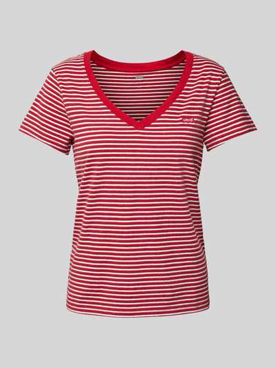 Levi's® T-Shirt mit V-Ausschnitt Rot 2