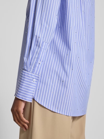 Brax Hemdbluse mit verdeckter Knopfleiste Modell 'VIKI' Blau 3