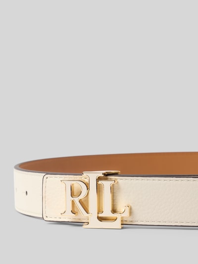 Lauren Ralph Lauren Gürtel aus echtem Rindsleder Modell 'REV' Offwhite 2