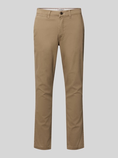 Produktfoto, Slim Fit Hose mit Gesäßtaschen Modell 'MARCO' von Jack & Jones, Mieszanka bawełny i elastanu, krój slim fit, Szerokość w rozmiarze 32/32: 43 cm, Długość wewnętrzna nogawki: 77 cm