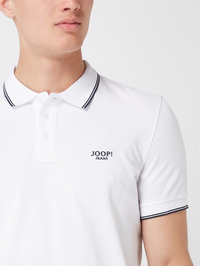 JOOP! Jeans Poloshirt van piqué, model 'Agnello' Wit - 3