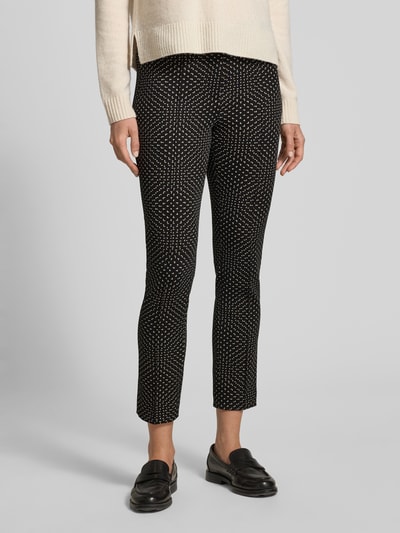 Marc Cain Spodnie o kroju skinny fit z elastycznym pasem Czarny 4