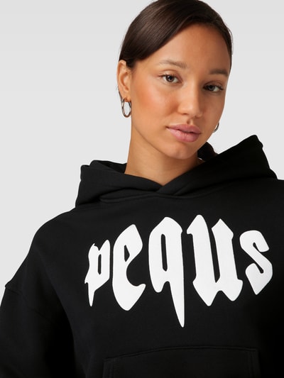 PEQUS Hoodie mit Label-Print Black 3