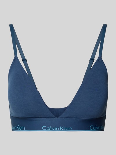 Calvin Klein Underwear Regular fit beha met logostitching, model 'Triangle' Blauw - 1