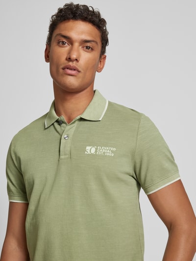 s.Oliver RED LABEL Koszulka polo o kroju regular fit z nadrukiem z logo Jasnozielony 3