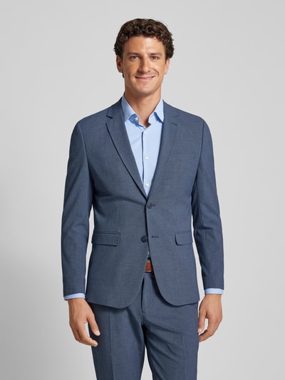 SELECTED HOMME Slim fit pak met paspelzak op de borst, model 'LIAM' Marineblauw - 4