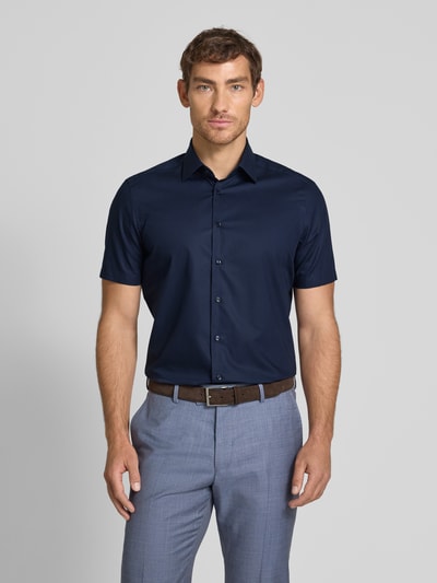 Christian Berg Men Regular Fit Business-Hemd mit Kentkragen Marine 4