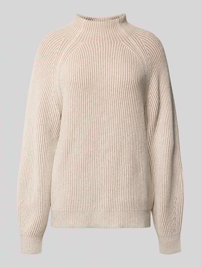 Tom Tailor Regular Fit Strickpullover aus Baumwoll-Mix mit Woll-Anteil Taupe 2