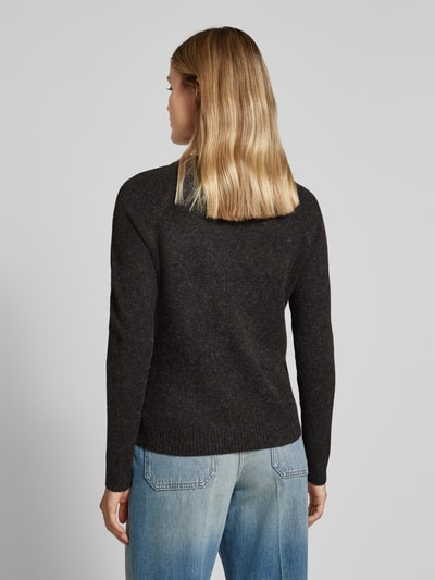 Vero Moda Regular Fit Strickpullover in Melange Modell 'DOFFY' Dunkelbraun 5